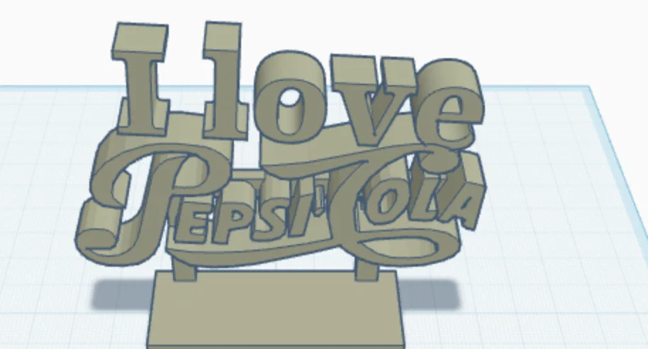 Mô hình bảng hiệu 3D I Love Pepsi cực chất để bàn - Image 1