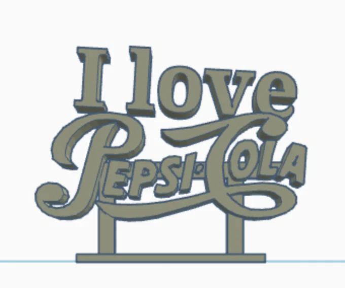 Mô hình bảng hiệu 3D I Love Pepsi cực chất để bàn - Image 2