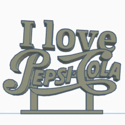 Mô hình bảng hiệu 3D I Love Pepsi cực chất để bàn