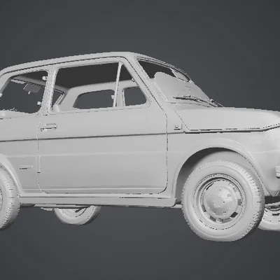 Mô hình xe hơi Fiat 126p cổ điển - File in 3D chất lượng cao