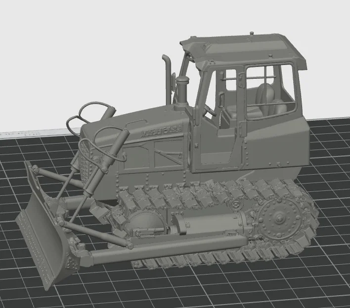 Mô hình xe ủi đất Bulldozer chi tiết in 3D sắc nét - Image 1