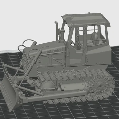 Mô hình xe ủi đất Bulldozer chi tiết in 3D sắc nét