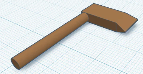 Mô hình rìu tay (Hatchet) 3D đơn giản, dễ in cho người mới - Image 1