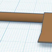 Mô hình rìu tay (Hatchet) 3D đơn giản, dễ in cho người mới