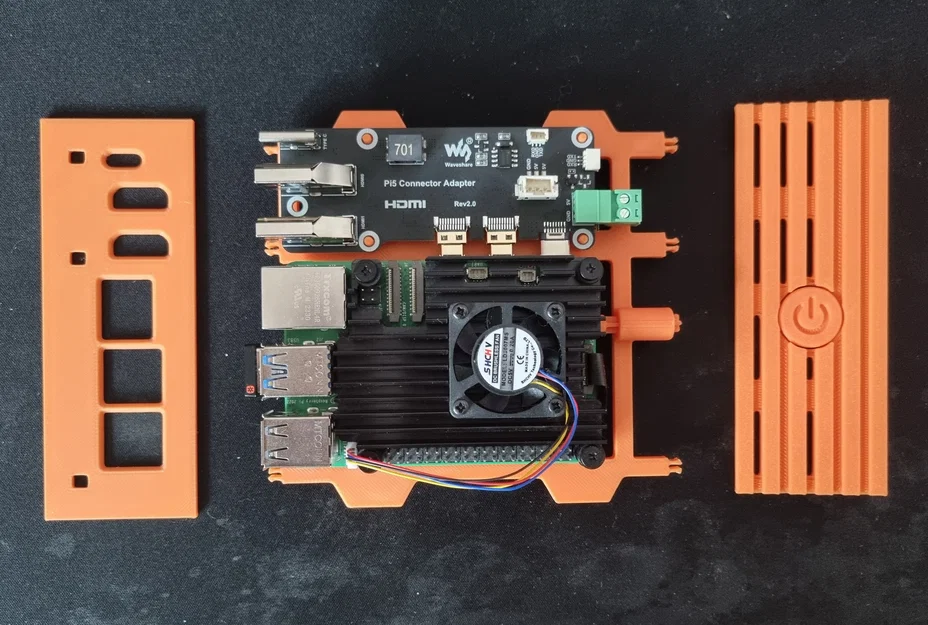 Vỏ case Raspberry Pi 5 + Pimoroni NVMe Base với cổng kết nối phía sau - Image 5