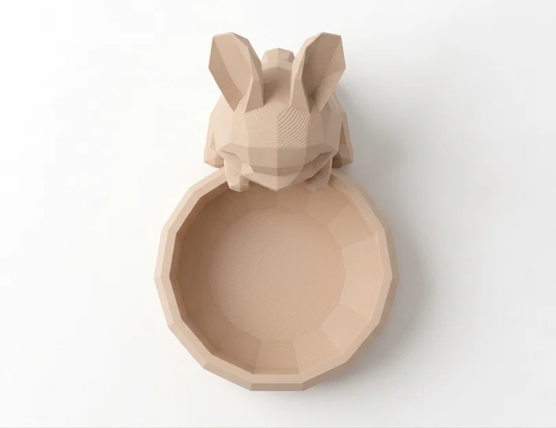 Tô Đựng Đồ Hình Chú Thỏ Chibi Low Poly Dễ Thương - Image 2