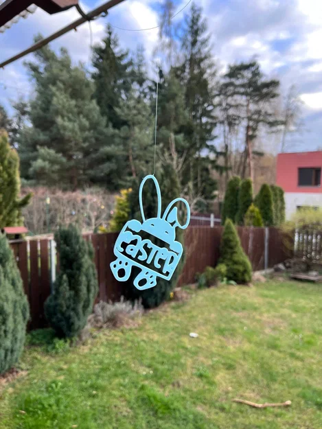 Đồ trang trí hình thỏ Phục sinh (Easter Bunny) xinh xắn cho cửa sổ - Image 1