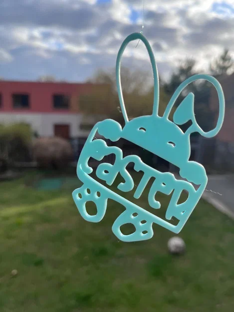 Đồ trang trí hình thỏ Phục sinh (Easter Bunny) xinh xắn cho cửa sổ - Image 4