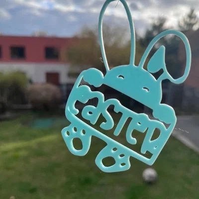 Đồ trang trí hình thỏ Phục sinh (Easter Bunny) xinh xắn cho cửa sổ