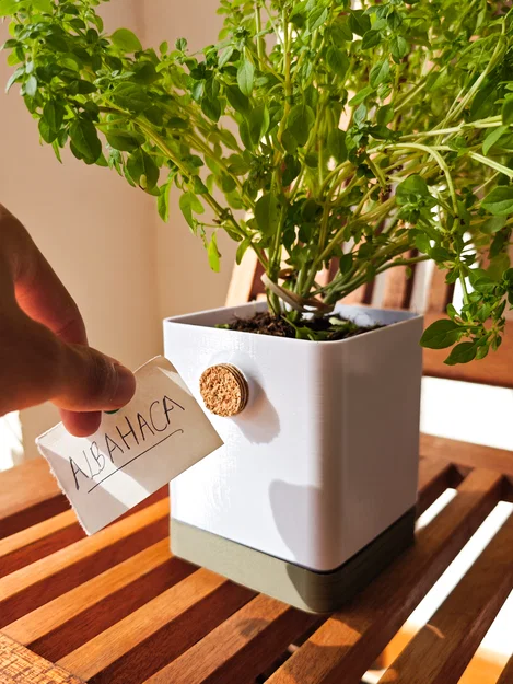 Cork Planter - Chậu cây in 3D độc đáo kèm khay thấm hút và bảng ghi chú - Image 1