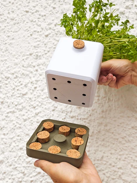 Cork Planter - Chậu cây in 3D độc đáo kèm khay thấm hút và bảng ghi chú - Image 2