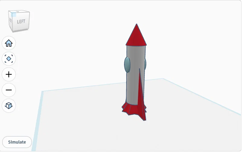 Mô hình tên lửa (Rocket Ship) đáng yêu cho người mới in 3D - Image 2