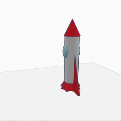 Mô hình tên lửa (Rocket Ship) đáng yêu cho người mới in 3D