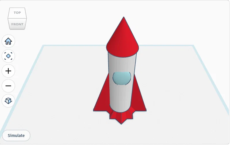 Mô hình tên lửa (Rocket Ship) đáng yêu cho người mới in 3D - Image 3