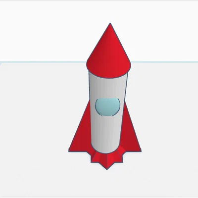 Mô hình tên lửa (Rocket Ship) đáng yêu cho người mới in 3D