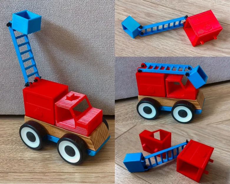 Mô hình xe chữa cháy in 3D tương thích với xe đồ chơi Ikea Lillabo - Image 1