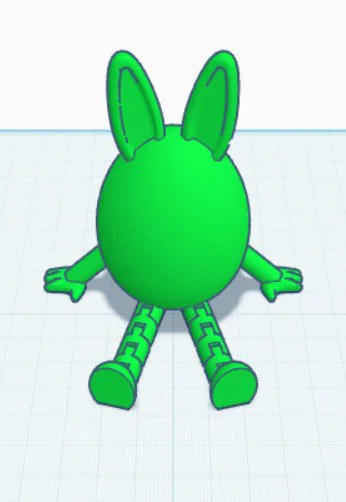 Mô hình chú thỏ trứng Phục sinh cử động Flexi Easter Egg Bunny - Image 1