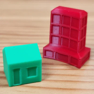 Bộ Nhà & Khách Sạn Monopoly – Tối Giản, Dễ In FDM, Không Cần Support