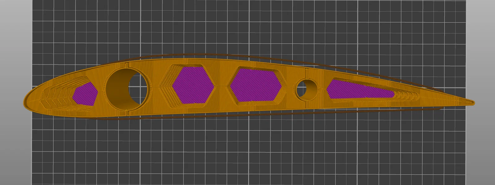 Cánh máy bay in Vase mode với hai thanh dầm (NACA 4412) - Image 1