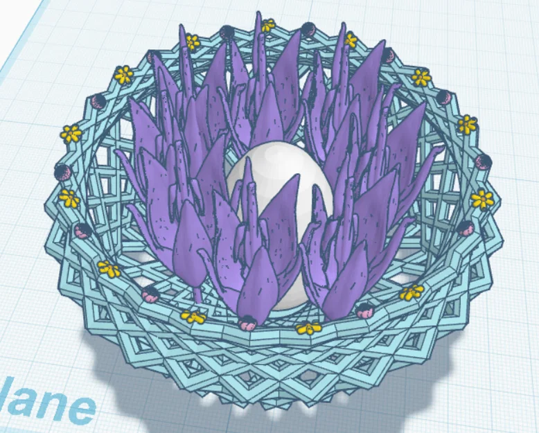 Giỏ Hoa Trang Trí Trứng Phục Sinh (Easter Egg Basket Decor) 3D - Image 1