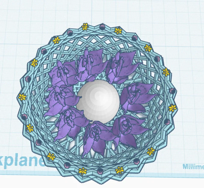 Giỏ Hoa Trang Trí Trứng Phục Sinh (Easter Egg Basket Decor) 3D - Image 2