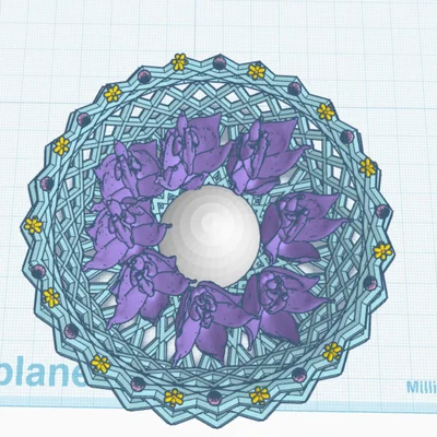 Giỏ Hoa Trang Trí Trứng Phục Sinh (Easter Egg Basket Decor) 3D