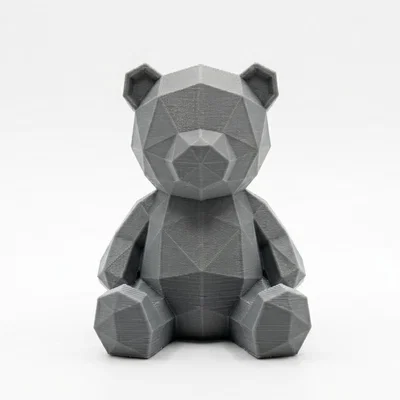 Mô hình chú gấu Low Poly in 3D cực dễ và đẹp mắt