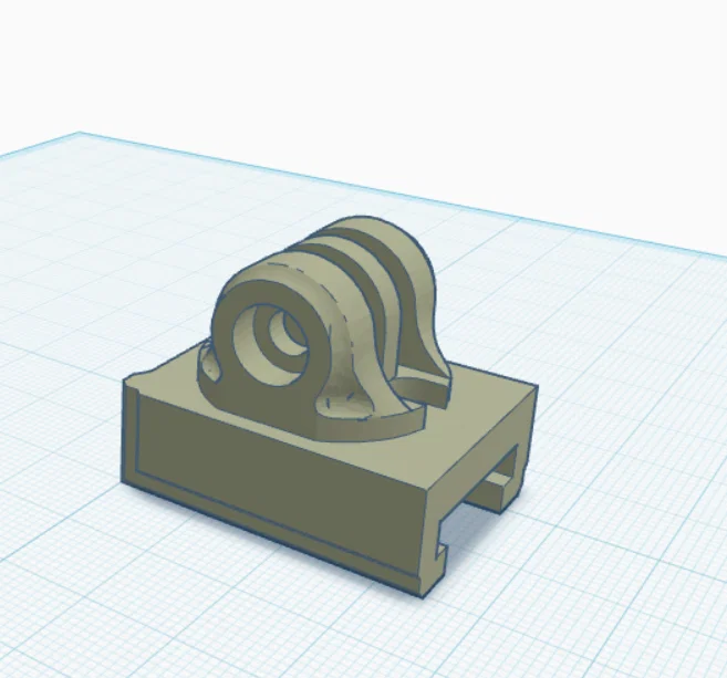 Ngàm gắn GoPro trên ray súng Nerf - Phụ kiện in 3D tiện lợi - Image 1