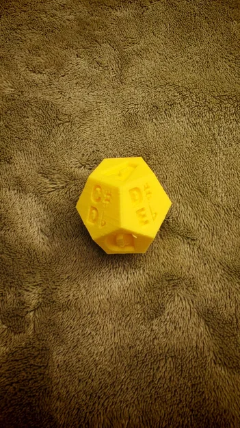 Xúc xắc 12 mặt D12 - Ghi chú nốt nhạc (có nốt "H", không có nốt "Bb") - Image 3