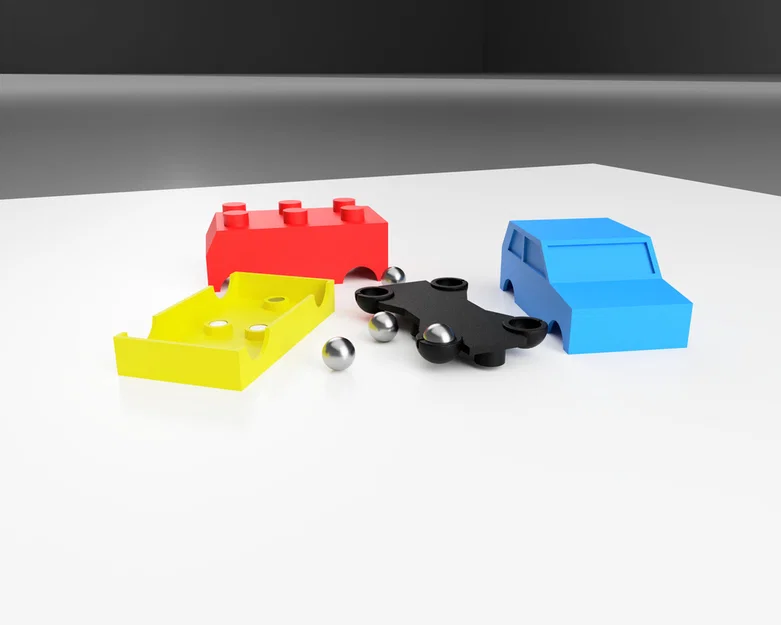 ModularBallCar – Xe mini từ tính với bi thép 10 mm | Đế tùy chỉnh + 3 vỏ xe thay thế - Image 9