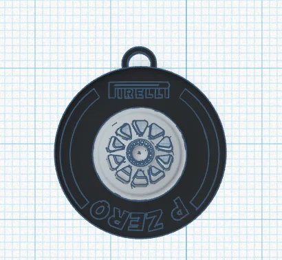 Móc khóa bánh xe đua Pirelli P Zero in 3D cá tính - Image 1