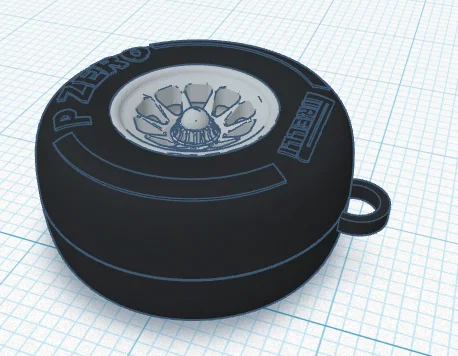 Móc khóa bánh xe đua Pirelli P Zero in 3D cá tính - Image 2