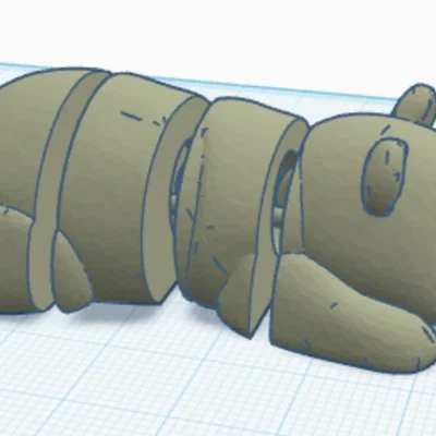 Mô hình gấu trúc Flexi Panda in 3D linh hoạt cực đáng yêu