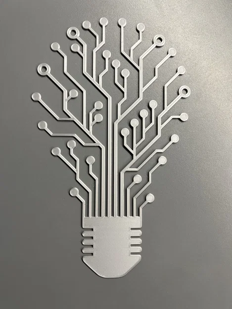 Tranh treo tường 3D hình bóng đèn mạch điện tử độc đáo - Image 2