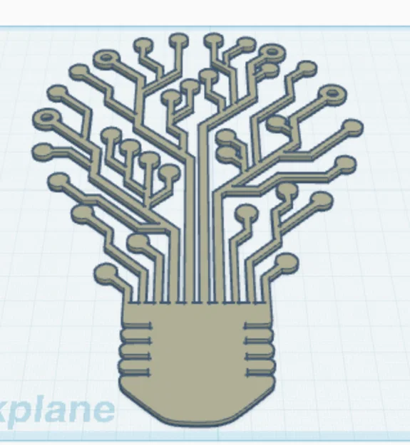 Mô hình trang trí tường hình bóng đèn mạch điện tử 3D độc đáo - Image 2