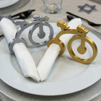 Vòng giữ khăn ăn hình xe đạp (Bicycle Napkin Ring)