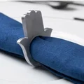 Bộ vòng giữ khăn ăn hình bàn tay Hamsa kèm khay đựng 3D sang trọng - Thumbnail 1