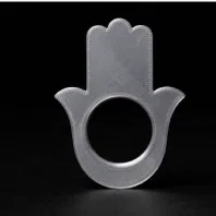 Bộ vòng giữ khăn ăn hình bàn tay Hamsa kèm khay đựng 3D sang trọng