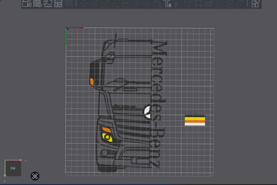 Mô hình trang trí treo tường xe tải Mercedes Actros 3D độc đáo - Image 2