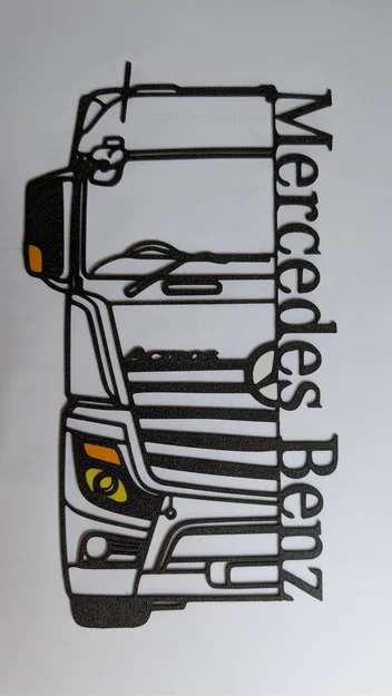 Mô hình trang trí treo tường xe tải Mercedes Actros 3D độc đáo - Image 3