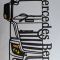 Mô hình trang trí treo tường xe tải Mercedes Actros 3D độc đáo - Thumbnail 3