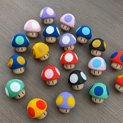 Mô hình nấm Mario (Mario Mushrooms) in 3D không cần AMS cực dễ