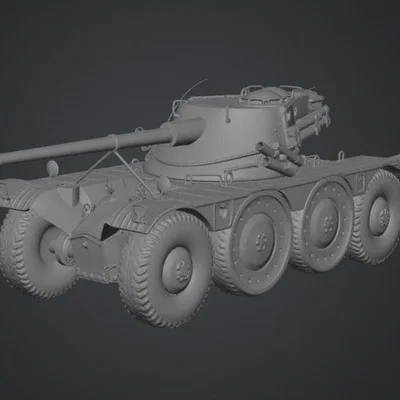 Mô hình 3D xe thiết giáp Panhard EBR 1951 tinh xảo
