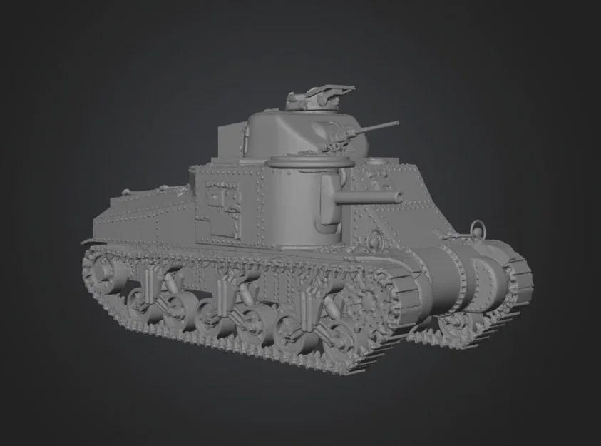 Mô hình xe tăng M3 Lee (1941-1955) in 3D chi tiết cực đỉnh - Image 1