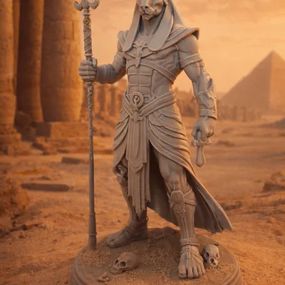 Mô hình tượng thần Anubis 3D: Tinh xảo và đầy huyền bí