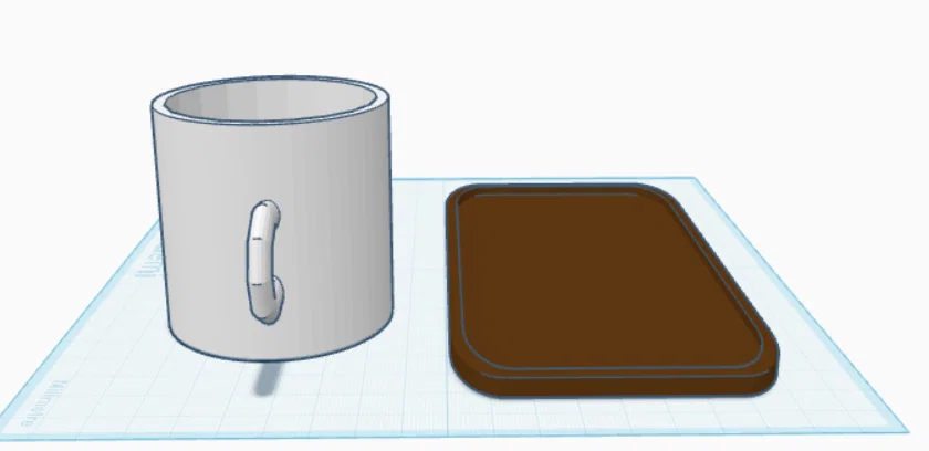 Bộ cốc và khay lót để bàn in 3D tiện dụng - Image 1