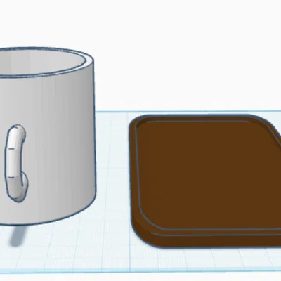 Bộ cốc và khay lót để bàn in 3D tiện dụng