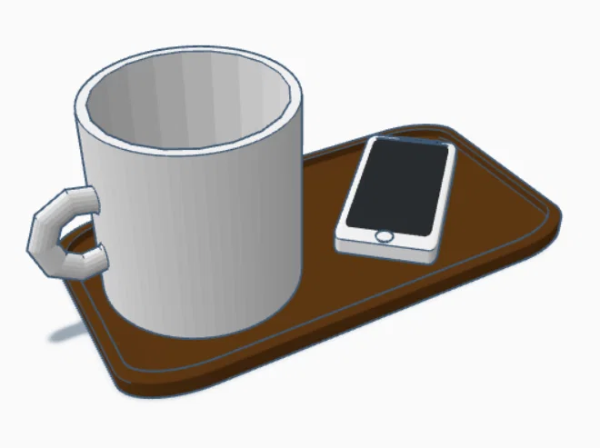 Bộ cốc và khay lót để bàn in 3D tiện dụng - Image 3