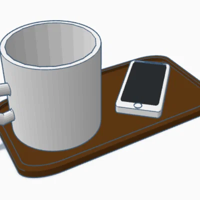 Bộ cốc và khay lót để bàn in 3D tiện dụng