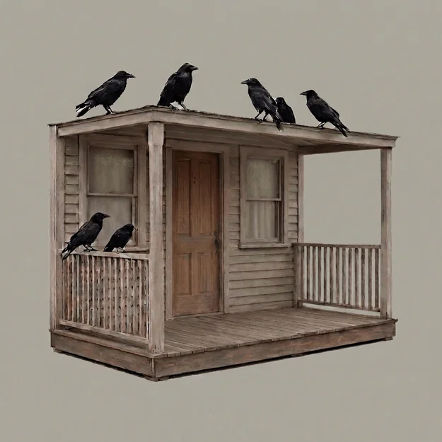 Mô hình 3D tiểu cảnh kinh điển The Birds 1963 - Image 5